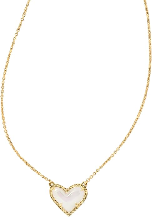 Kendra Scott Ari Heart Adjustable Length Pendant Necklace for Women, Fashion Jewelry